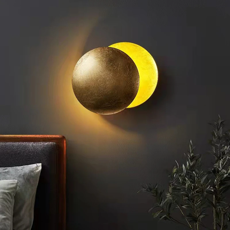 Luzes de parede para Eclipse Solar e Lunar, Designer Art Lights, cabeceira, quarto, corredor, escadaria, parede de fundo