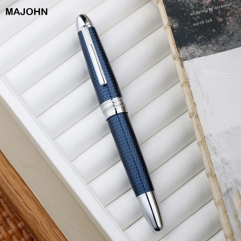 

MAJOHN P136 Piston Fountain Pen Anti-slip with 3D EF/F Anti-slip Hammer Pattern Version Pen School Office Supplies Stationery