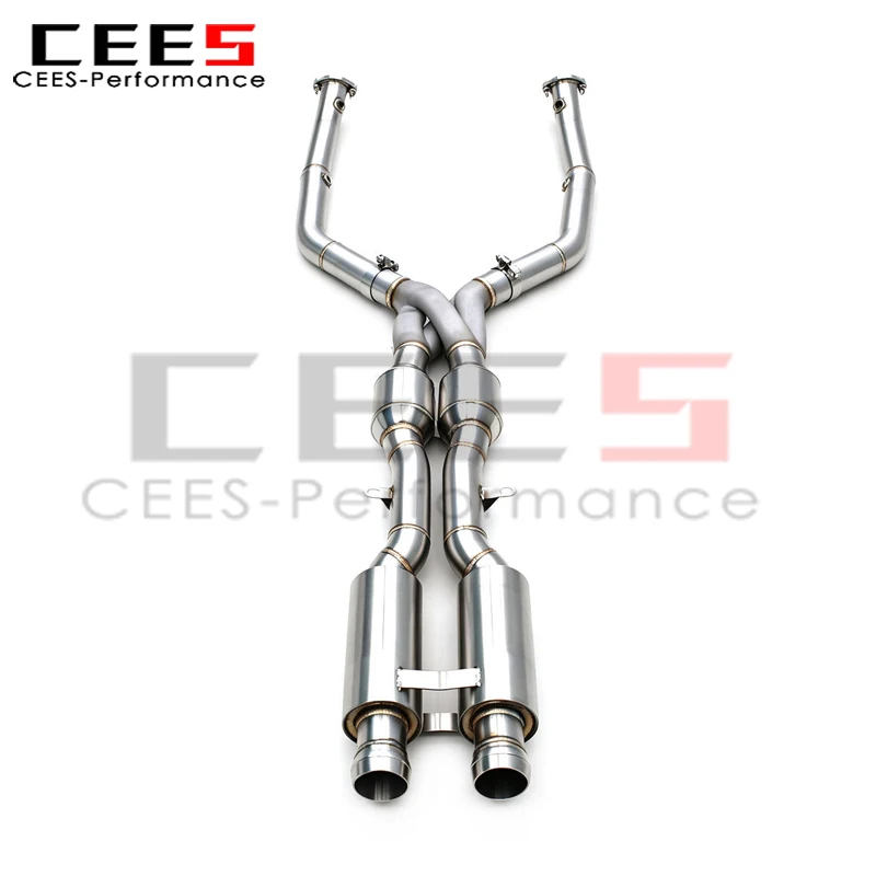 CEES SUS304 Pipes Exhaust Midpipe with Z Pipe for BMW M3 E90/E92/E93 V8 4.0L 2008-2013 200cell Front Pipe Exhaust System