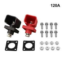 2pcs 300A/400A Copper Lithium Battery Post Through Wall Battery Energy Storage Terminal High Current Connector Replacement Parts