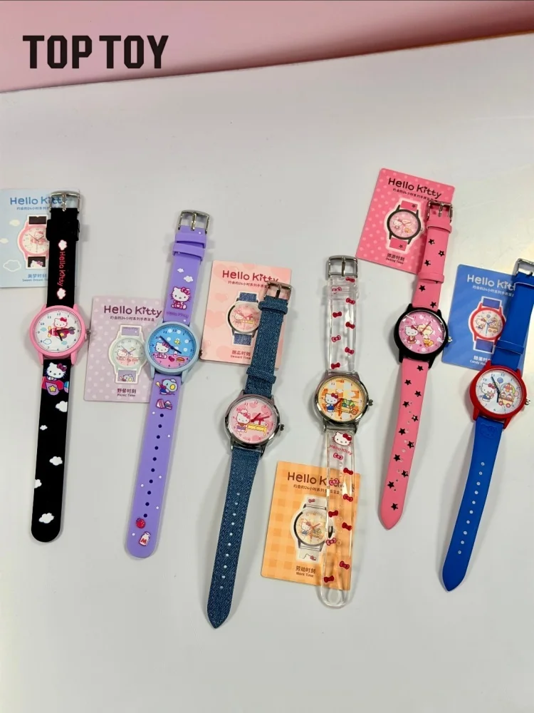 Toptoy Hello Kitty Blind Box Watch 24 Hours Date Series Cute Cartoon Peripheral Quartz Wrist Watch For Women Holiday Gift view 2
