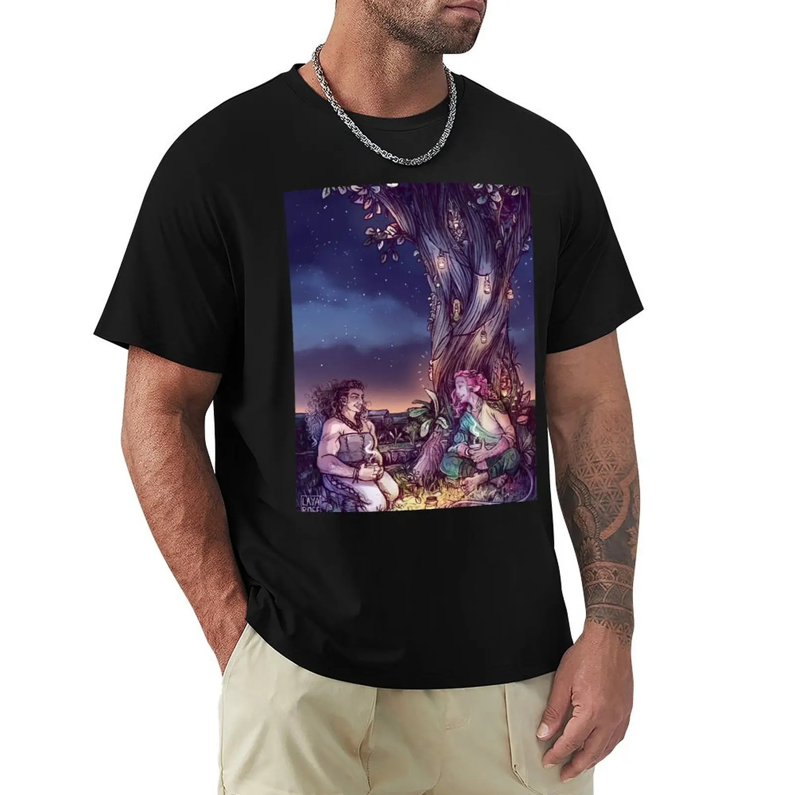 

Caduceus and Yasha T-Shirt luxury t-shirt heavyweights mens plain t shirts
