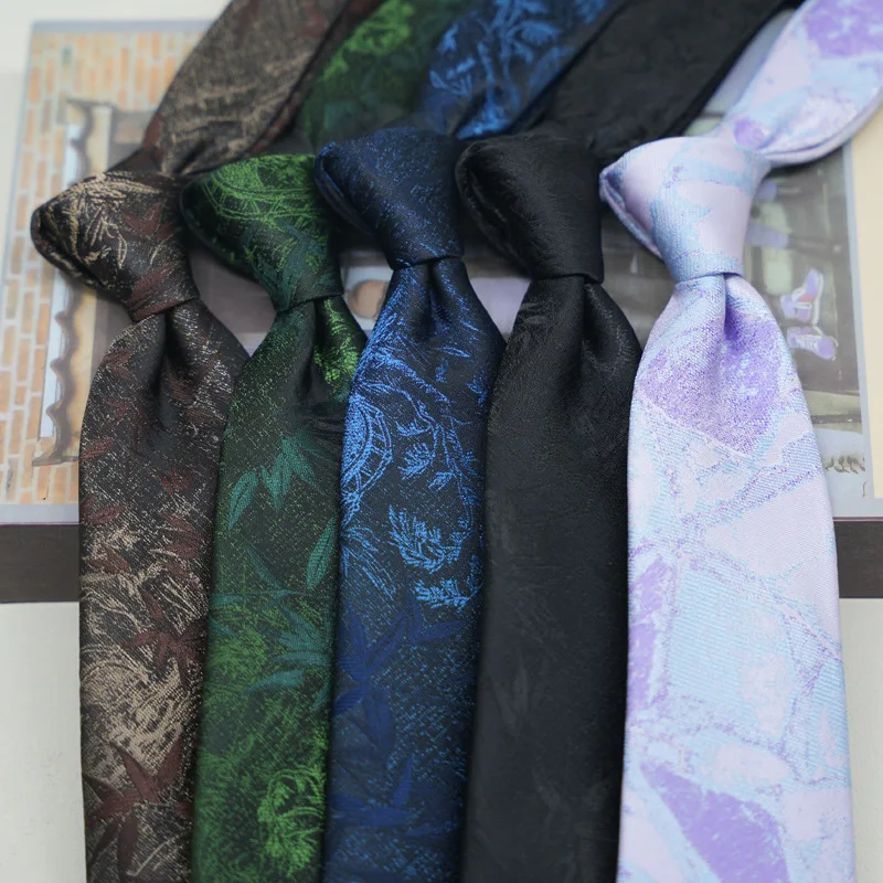 8cm Men's Luxury Rock Texture Necktie Unique Marble Pattern Tie Business Wedding Cravat Gravata