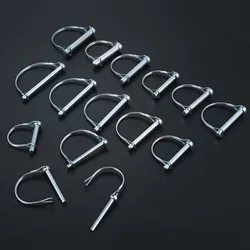 5/4/2pcs Coupler Safety Pin D-shape Steel Shaft Locking Ring Split Hitch M6 M8 M9 M9.5 M10 M12 Secure Latch Garden Industrial