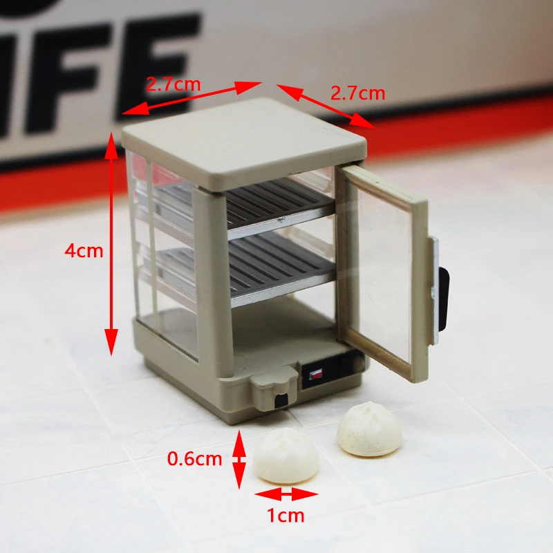 บ้านตุ๊กตาอุปกรณ์เสริม Miniature ร้านสะดวกซื้ออาหารเช้าความร้อนฉนวนกันความร้อนตู้ของเล่น MINI อาหารตู้