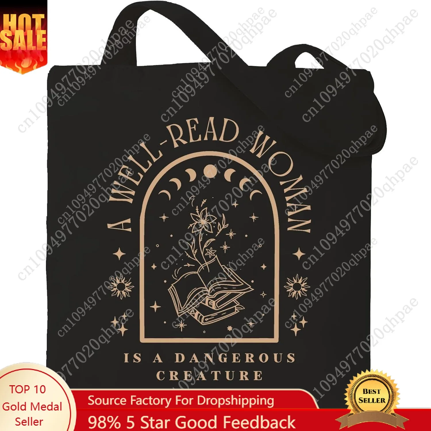 

Haukea Aesthetic Canvas Tote Bag for Women Cute Cloth Trendy Tote Bags with Zipper Pockets Cotton Graphic Tote Bag