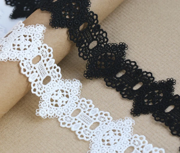 Width:4.5cm (1.80 inch) Rose Design Lace Water Soluble Lace Trims for Garment Lace Sewing Accessories (SS-645)