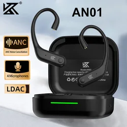 KZ AN01 Wireless Upgrade Ear Hook Cable Bluetooth 5.4 ANC Noise Cancellation C Pin LDAC HD Audio Decoding Compatible KZ Earphone