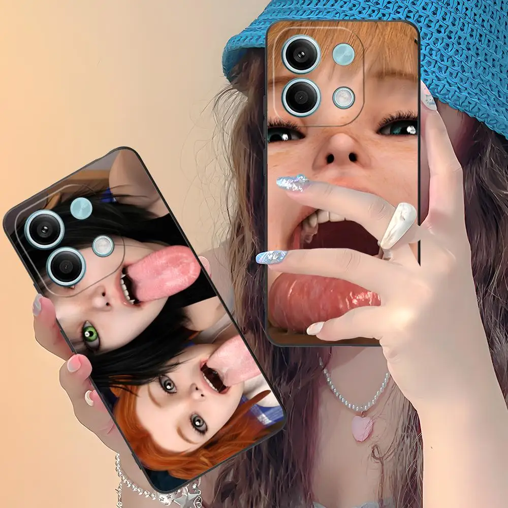 

Чехол для мобильного телефона Y2K Girl Teena для Xiaomi Redmi Note 14 13 12 11 A5 3 2 1 Pro Plus 4G 5G с цветной печатью, защитная роскошь