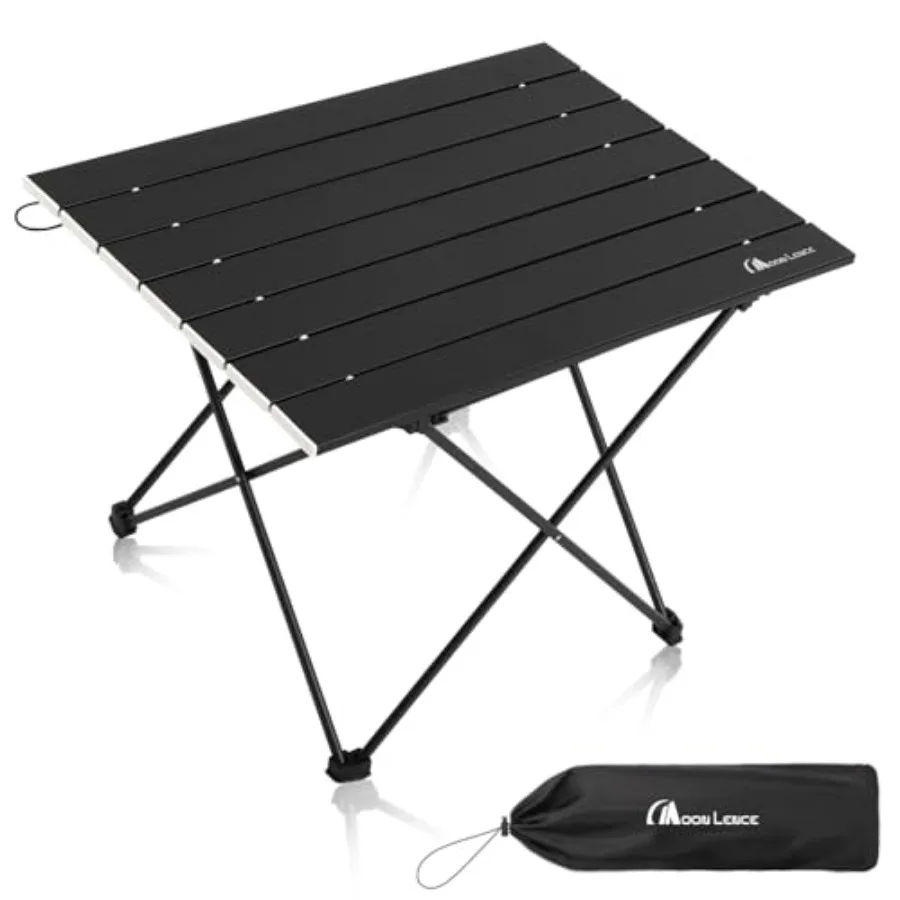 

Ultralight Folding Camping Table, Compact, Portable with Carry Bag, for Outdoor Cooking, Picnic, Camp, Boat, Travel Black - M