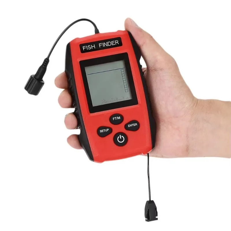 

200Khz Alarm Transducer 100M Depth LCD Screen Sonar Underwater
