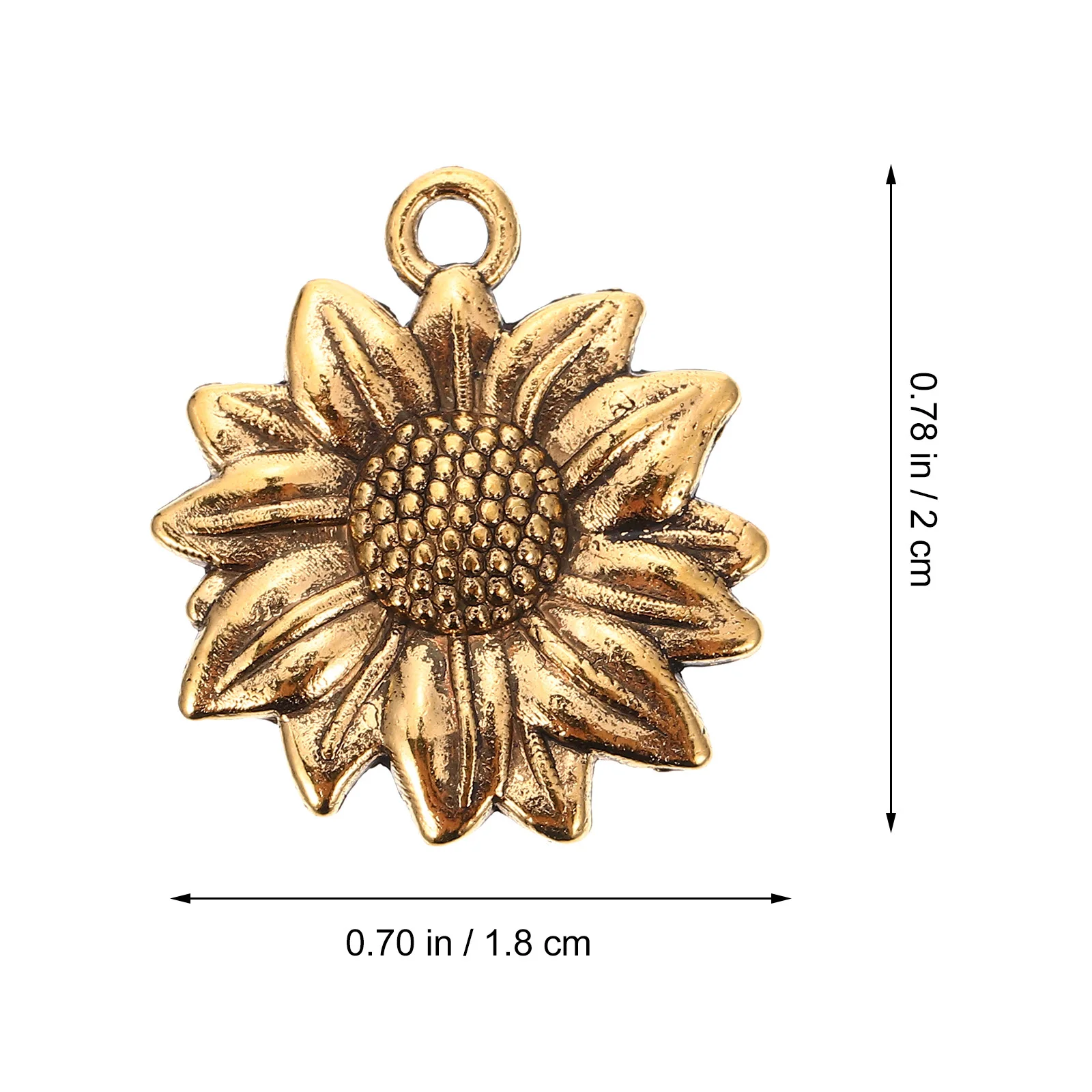 

100 шт., подвески в виде подсолнуха из сплава, милый модный дизайн, аксессуары для изготовления ювелирных изделий своими руками, металлические подвески, подвески в виде подсолнуха