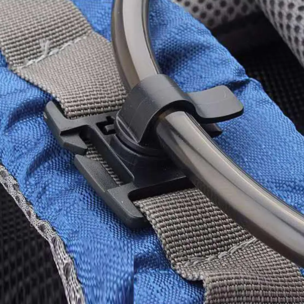 Drink Tube Clip Plastic Hose Snap Rotatable Clamp Holder for Hydration Backpack Valve