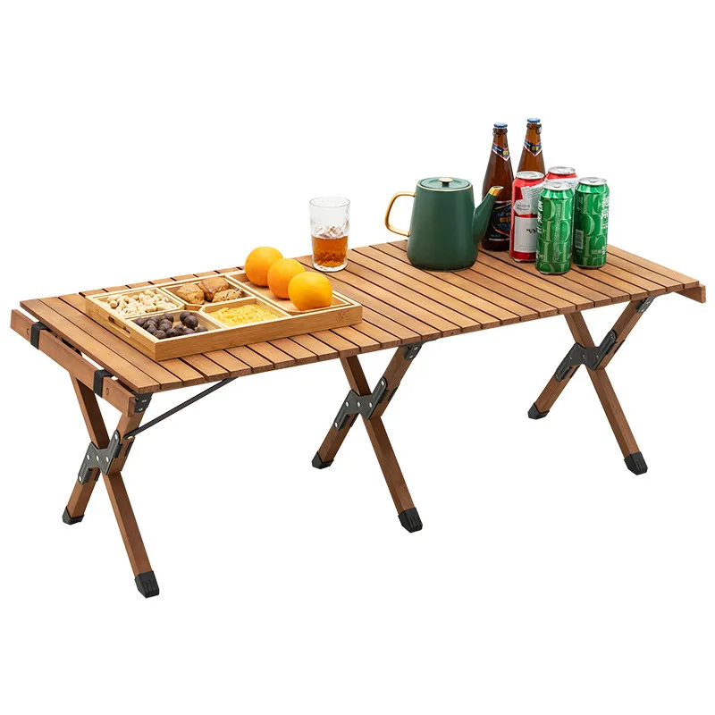 

Egg roll table stall folding table night market outdoor portable dining table and chairs