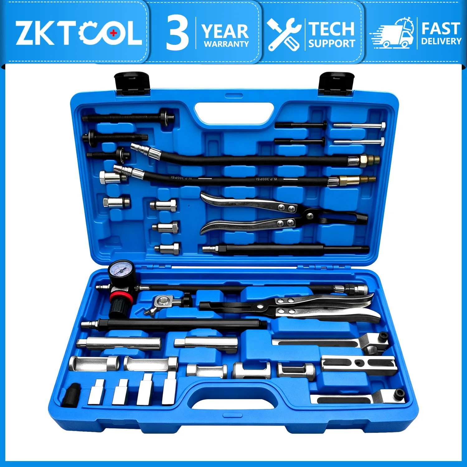 35pcs universal valve spring compressor and valve stem oil seal remover kit, cylinder head repair tool for BMW VW Audi Mercedes