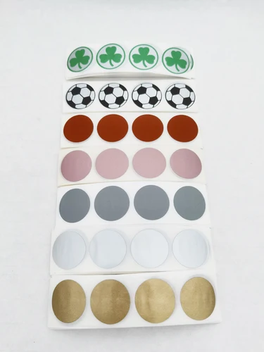 100 Uds. Pegatinas para rascar círculo redondo de 25mm ""1"" pulgadas para tarjetas de regalo de juego promocionales de la suerte DIY