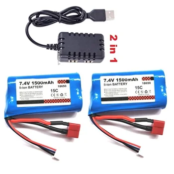 Bateria de íon-lítio original 15C 2S 7.4V 1500mAh/USB para SCY-16201PRO SCY-16101PRO SCY-16102PRO SCY-16103PRO SCY-16106 R/C carros caminhão