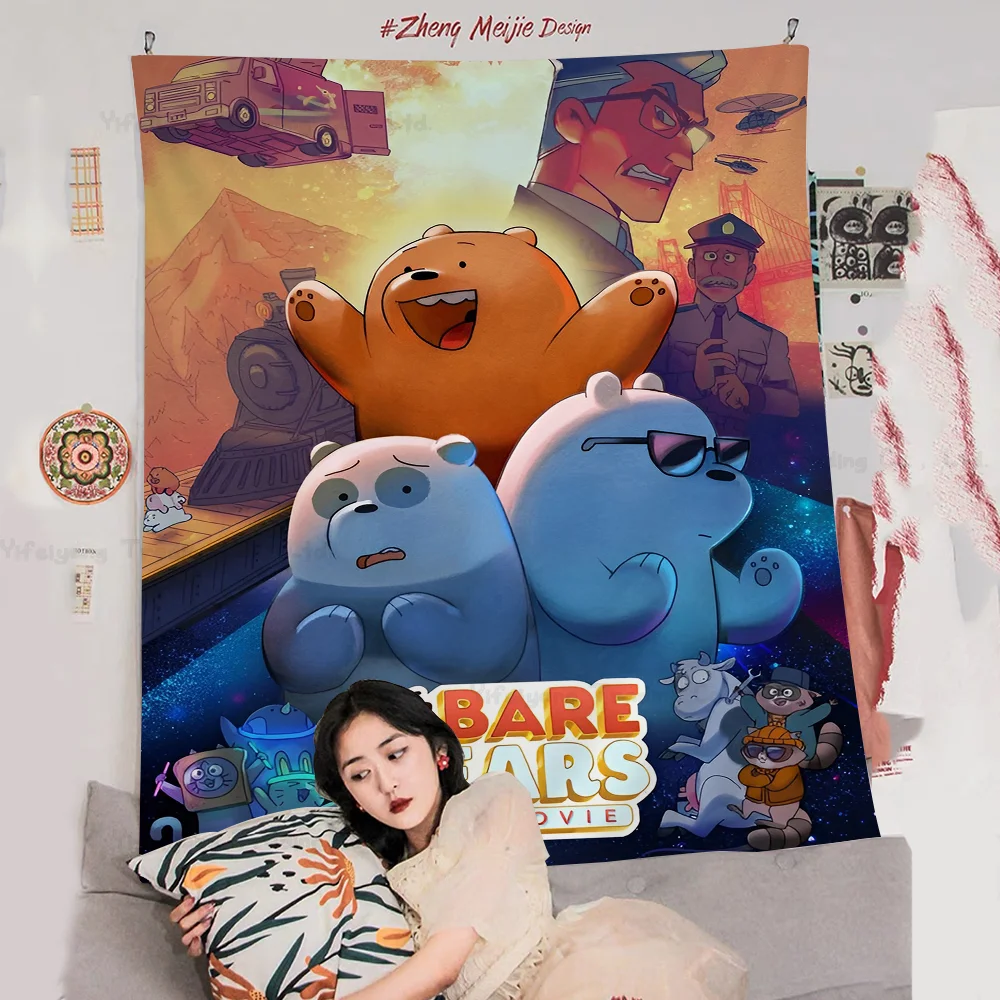 

Cartoon We B-Bare-Bears Chart Tapestry Art Science Fiction Room Home Decor Cheap Hippie Wall Hanging