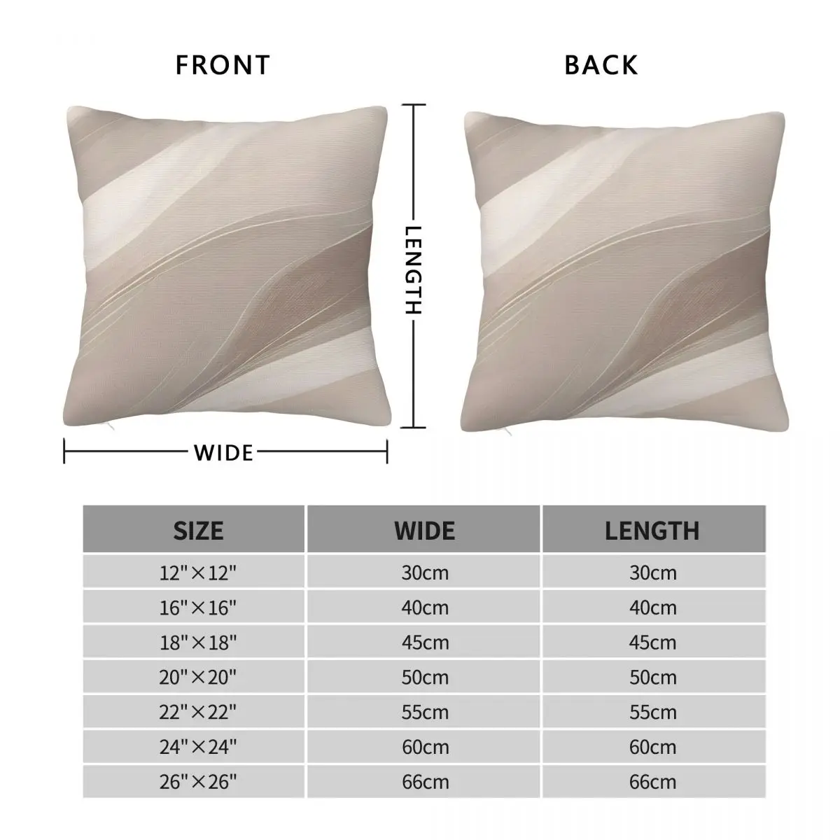 Ethereal Soft Flow Elegant Waves Square Pillowcase Polyester Linen Velvet Printed Decorative Pillow Case Home Cushion Cover 18
