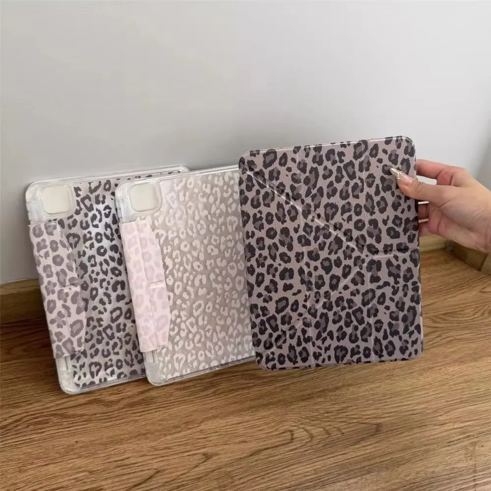Fashion Leopard Print Y2K Table Case For iPad Pro 11 12.9 13 A16 M2 M3 M4 M5 Shell 10.2 5/6/7/8/9/10/11th Mini Air 3 4 5 6 Cover