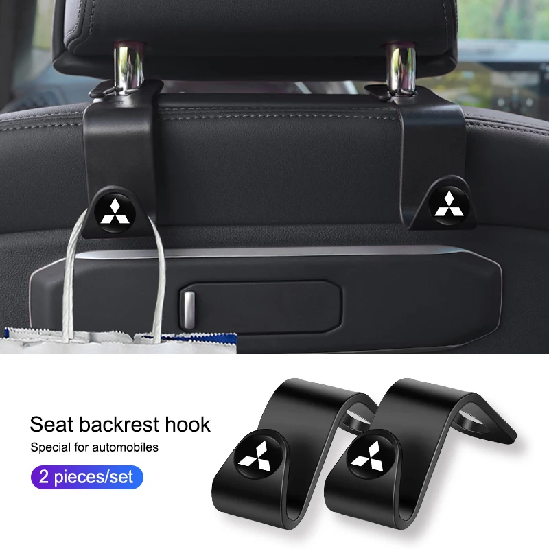 Gancho de almacenamiento para asiento de coche, accesorios para Mitsubishi EK Pajero Xpander Eclipse Cross ASX L200 Xforce Outlander Mira, 2 uds.
