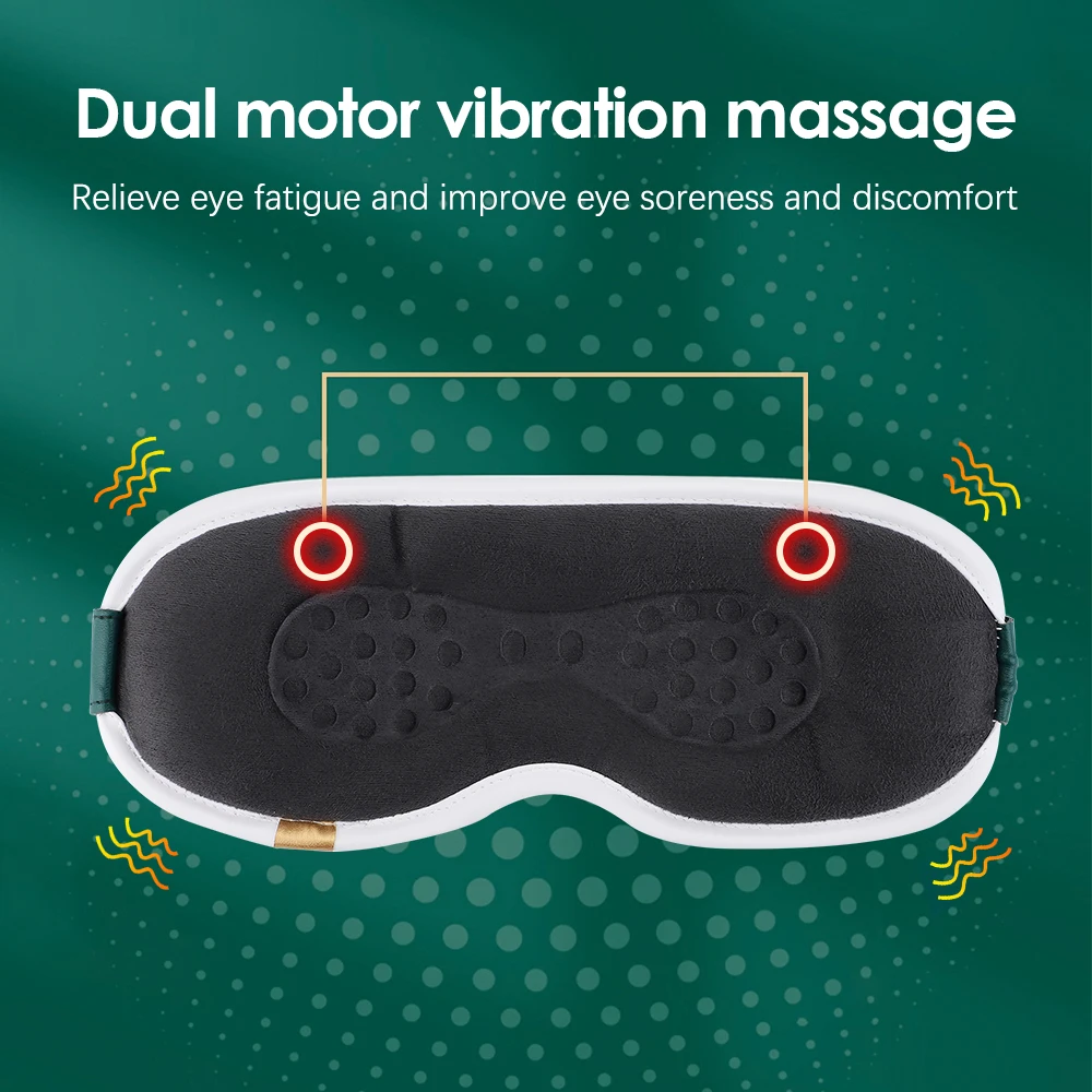 Wireless Graphene Heating Eye Massager Ice and Hot Compress Eyeshade Relieve Fatigue Vibration Massage Eye Mask Relax Protect