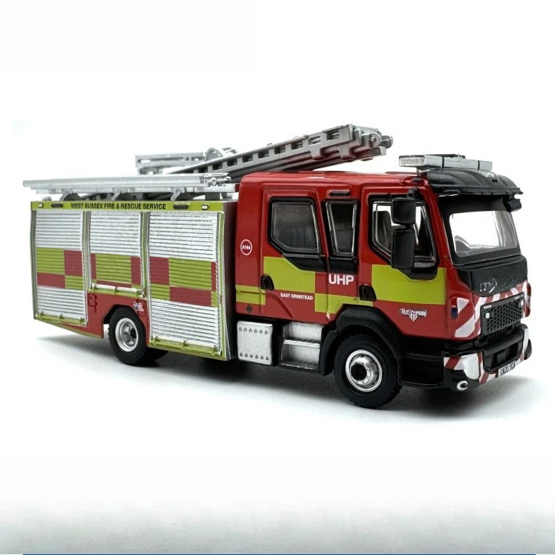 

Emergency fire engine car model, alloy simulation collection ornament 1:76