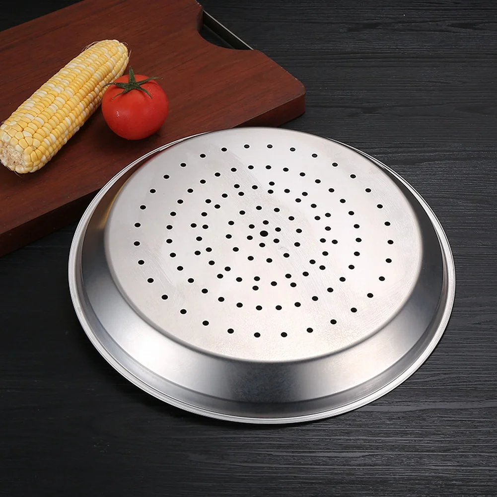 For Daily Home Cooking Silver Stainless Steel Steaming Tray Steamer Even Heat Distribution Tray 201 Stainless Steel Construction