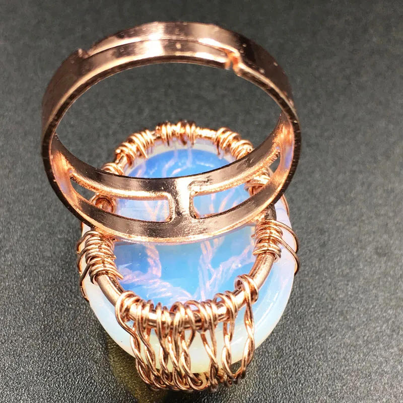 شجرة الحياة الأزرق الرمال أوبال غولدستون افينتورين كريستال عين النمور النساء الرجال الفن مستطيل حبة الدائري 7 ~ 12 "ضبط حجم PWB703