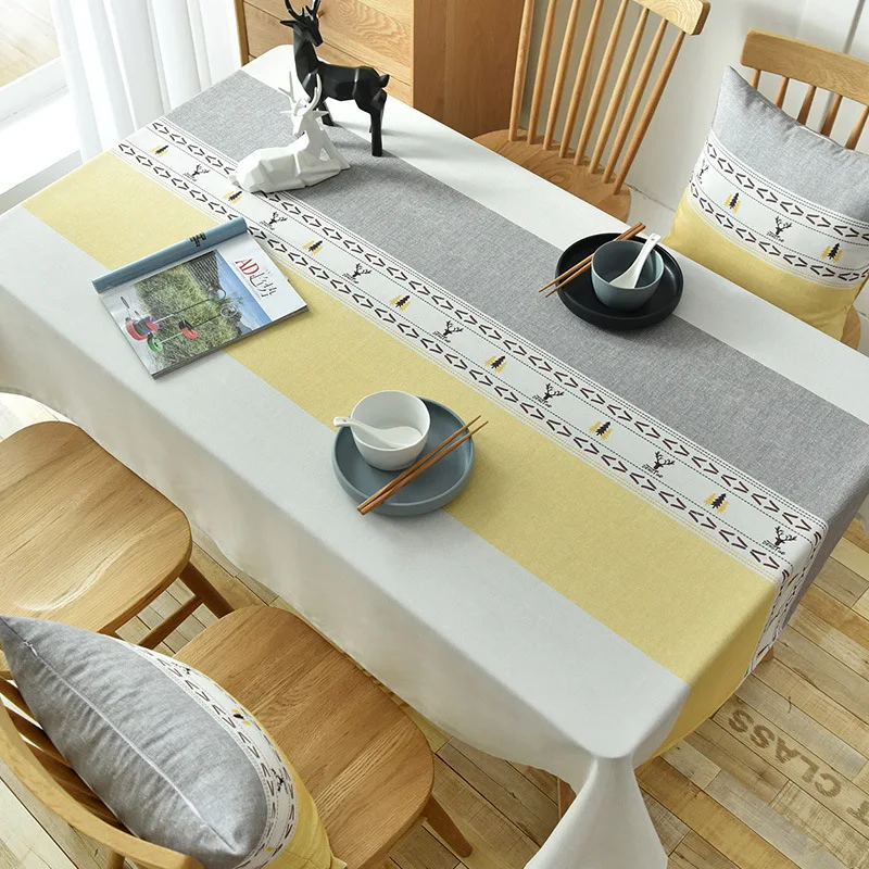 Modern Fresh Style Waterproof Coffee Table Table Cover Rectangular Tablecloths Party Wedding Decoration Table Cloth