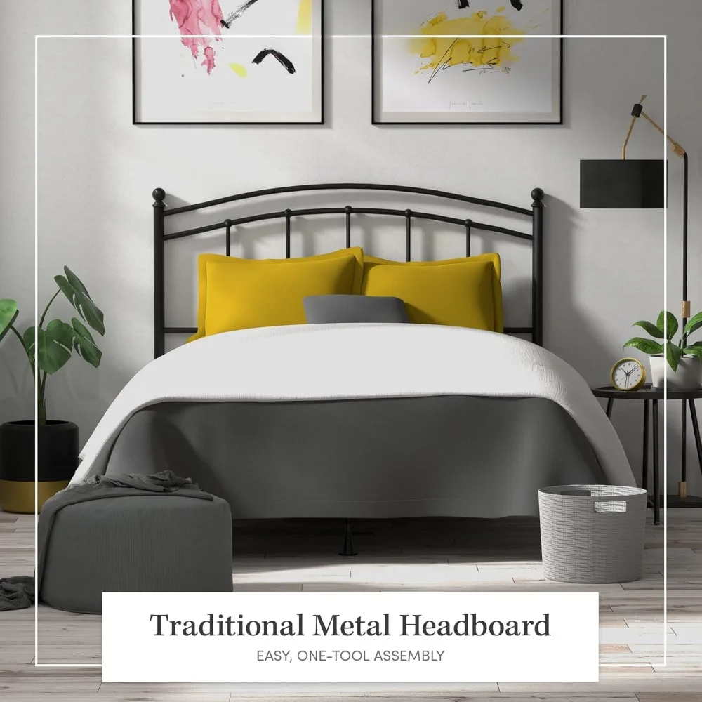 Sanford Metal Headboard | Queen Black | Powder Coated and Easy Assembly