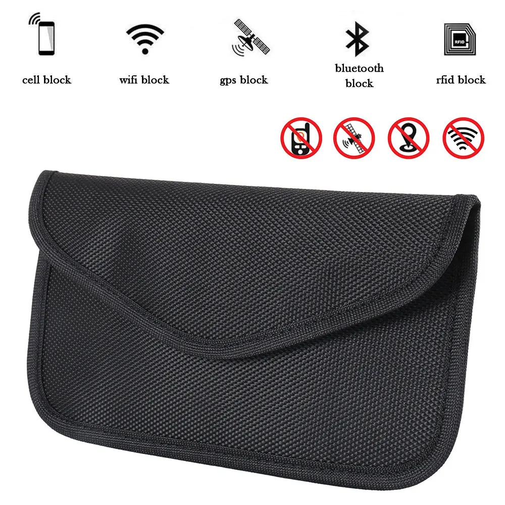 Car Key Fob Signal Blocking Pouch Anti Theft Key Fob Protector Portable Car RFID Signal Blocking Bag Anti-Hacking Case Blocker