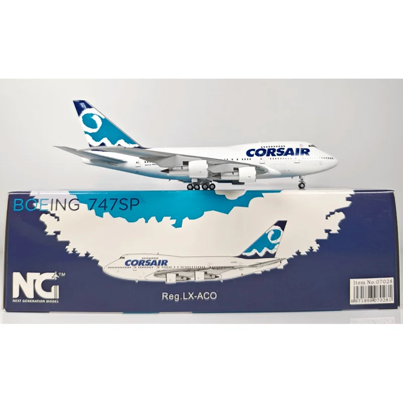 NG モデル ダイキャスト 1/400 スケール 07028 コルシカ B747SP LX-ACO 合金航空機モデル グッズ装飾