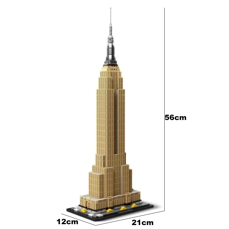 1767 Uds. MOC Empire State Building Blocks famoso punto de referencia modelo de construcción decoración de escritorio juguetes de ensamblaje regalo para adultos