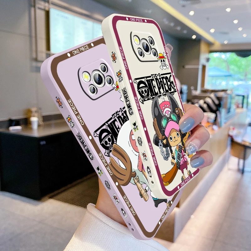 One Piece Chopper Cute Girl Liquid Left Rope For Xiaomi Mi Poco X5 X4 X3 M6 M5 M5S M4 M3 F5 F4 F3 C55 C40 Pro 5G Phone Case