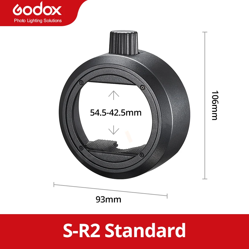 Godox Round Head Accessories Adapter S-R2 Suit for V860II AD200PROII TT685 TT600 Series Canon Nikon Flash install AK-R1