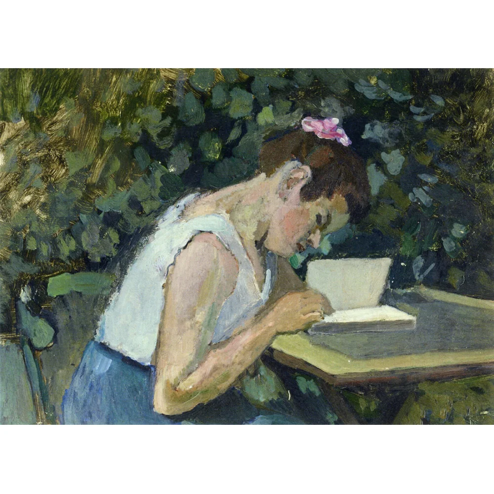 

Woman Reading in a Garden by Henri Matisse Handmade famous painting reproduction art paintings on canvas for study room