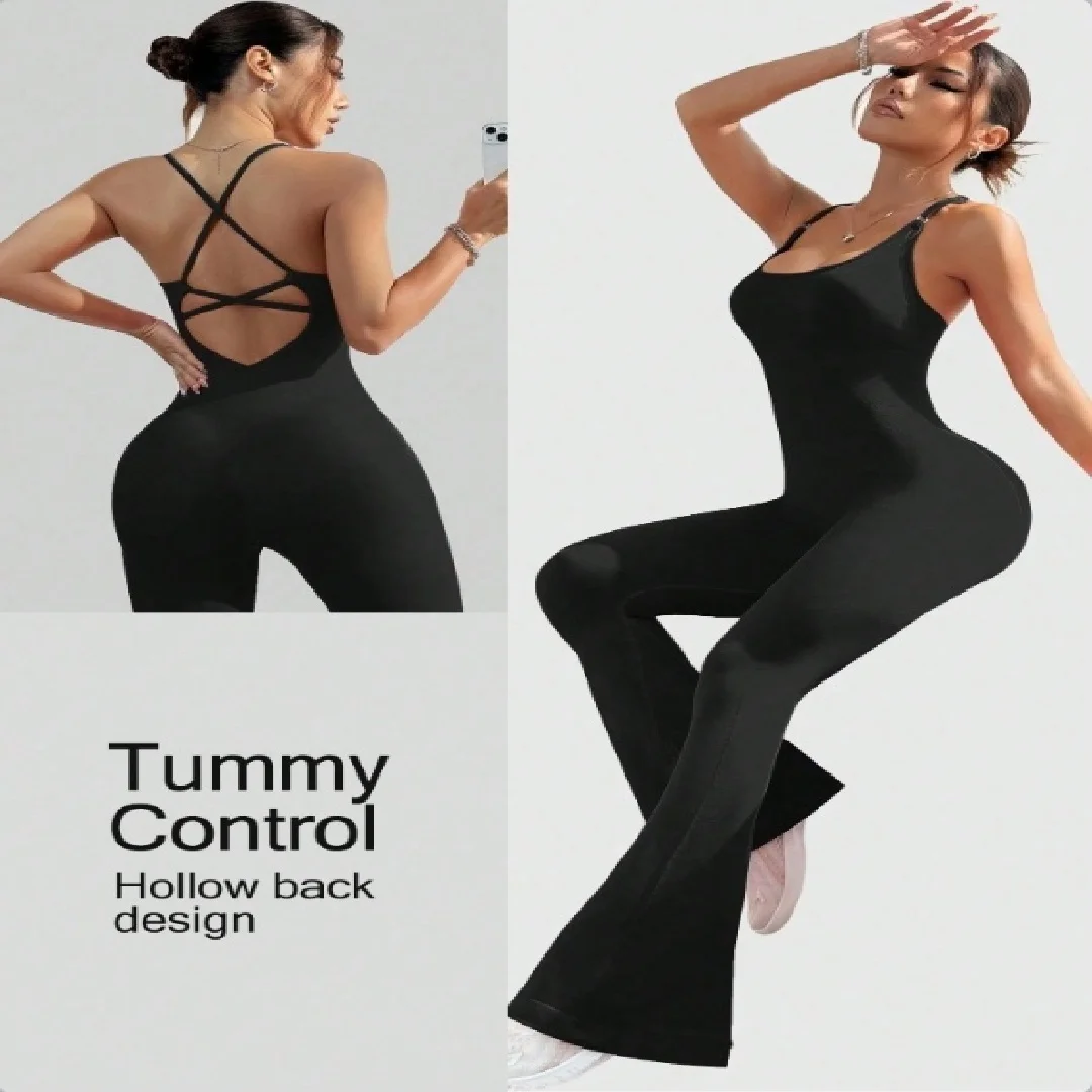 

Sexy Jumpsuits Women Summer Sleeveless Rompers Strap Backless Casual Bodycon Skinny Sports Fashion Streetwear Sportswear Women