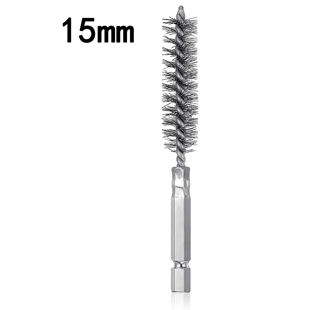 Brand New Cleaning Brush Wire Tube 8-19mm Accessories Cleaning Hexagonal Handle Manufacturing Polishing Rust Cleaner