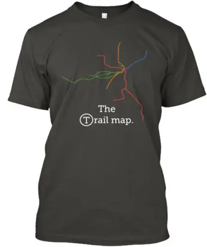 The Trail Map MBTA winter '15 Tee T-Shirt Made in the USA Size S to 5XL