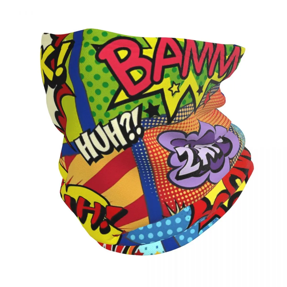 Colorful Comic Book Panels Zapatista Zap Bamm Comic Pop Art Bandana Neckerchief Hiking Women Men Wrap Scarf Neck Headband Warmer