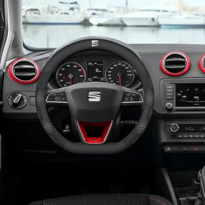 

Car Steering Wheel Cover Accessories For Seat Leon Ibiza FR Exed Alhambra Arona Arosa Ateca Cordobe Mii Tarraco Toledo Capra