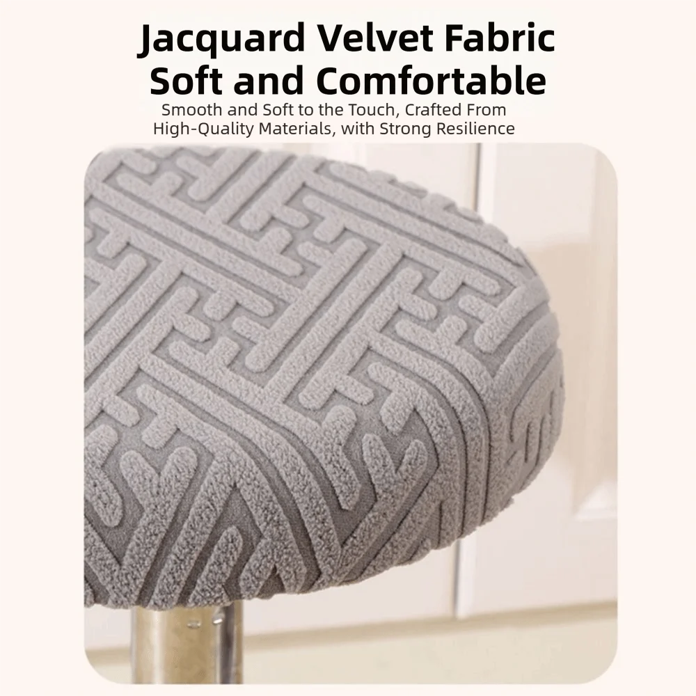 Universal Stretchable Bar Round Stool Cover Soft Skin-Friendly Chair Slipcover Thickened Elastic Seat Protector Coffee Shop