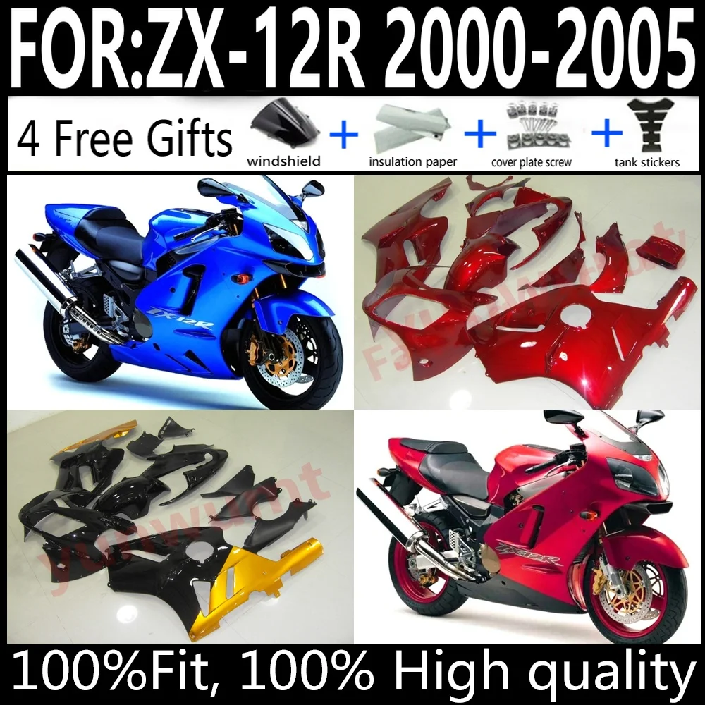 

Kawasaki ZX-12R 00-05 ZX12R 2000-2005 Motorcycle Fairings Kit ABS Plastic Body Work Cowlings Fairing Set Full Body Set