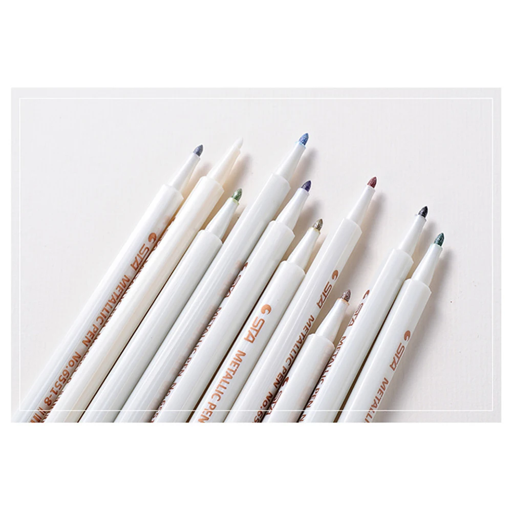 

Metallic Pens Marker Colored Golden Coloring Artist Markers Safe Non-Toxic Odorless Comfortable Grip for Writing