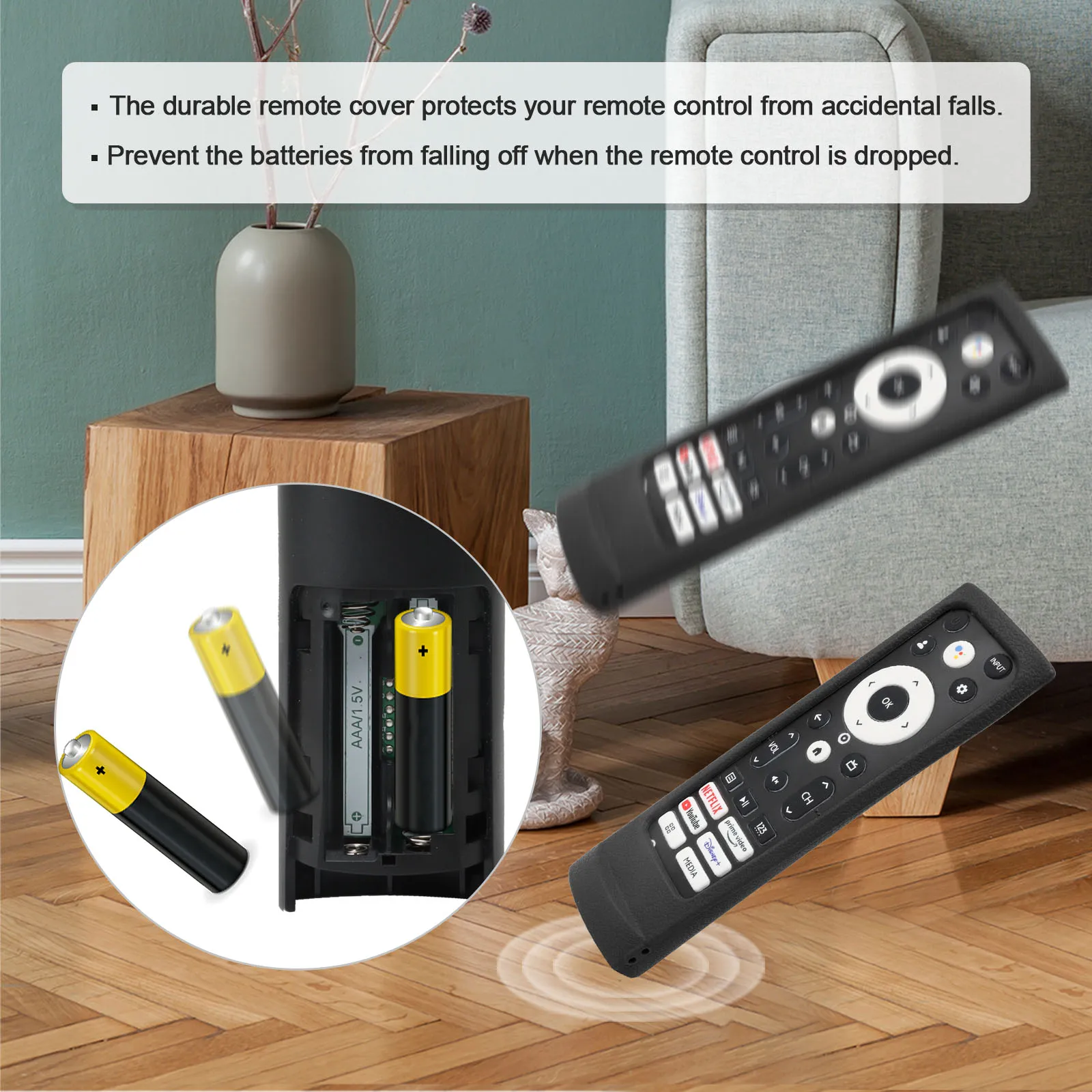 Silicone Case Fit for Hisense smart TV remote control ERF3N90H, ERF3M90H, ERF3L90H Protective Sheath Cover Anti-Slip ﻿