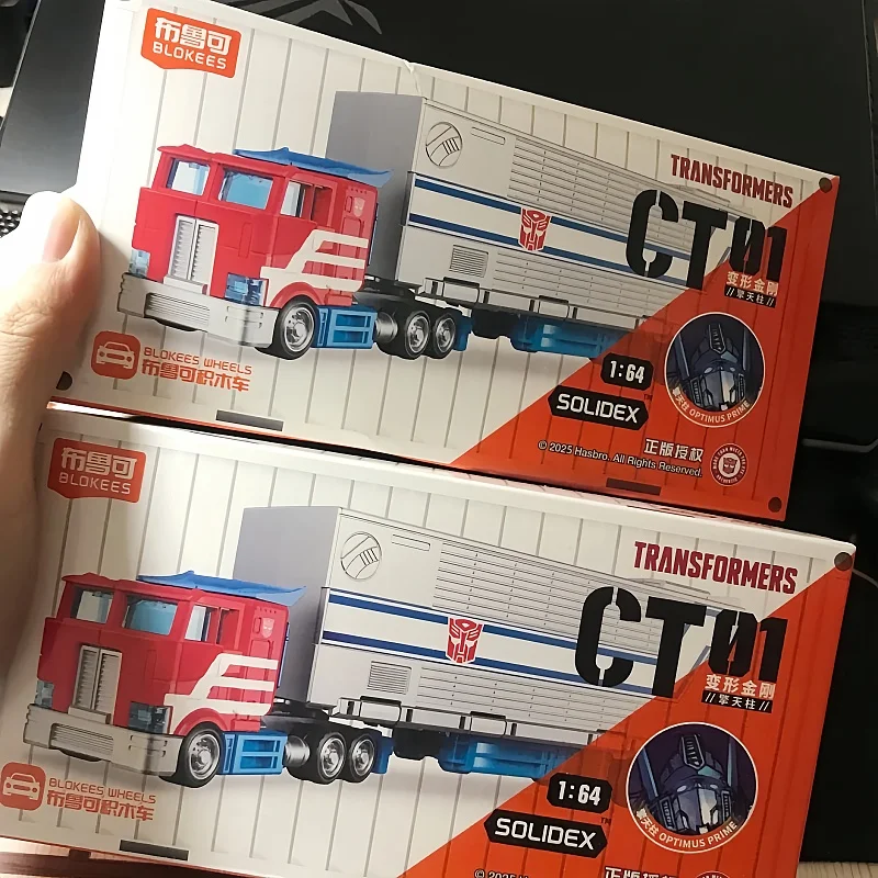 Nuevo Blokees Transformers Optimus Prime CT01 Carroza Escala 1:64 Solidex, Camión de Bloques de Construcción, Figura de Acción Coleccionable para Niño