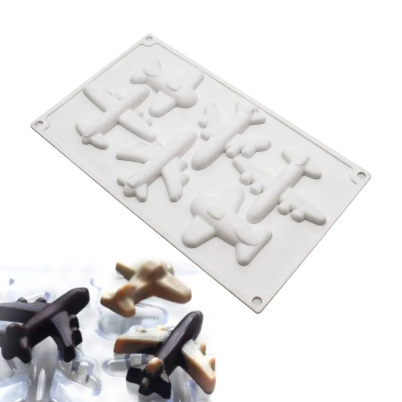6 Planes Silicone Mold Fondant Biscuit Candy Chocolate Mould Epoxy Resin Molds DIY Homemade Cake Decorate Accessories