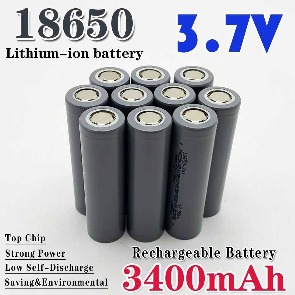 

2024 100% Rechargeable lithium battery 18650 Battery original new 3.7V 3400mAh for pour lamp de poche Screwdriver Battery