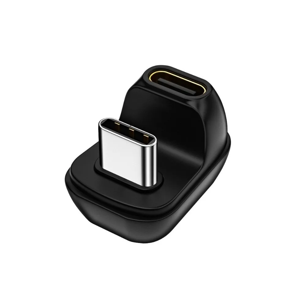 Fast Data 180 Degree Angle USB C Adapter Male to Female U Shaped USB C Converter 4K 100W Type C Adapter Charging Power Adaptor